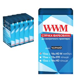 Купить Лента КОМПЛЕКТ 5шт WWM 13мм х 16м (12,7мм x 16м) HD левый Black (R13.16HM5) по лучшей цене