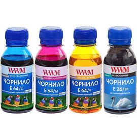 Купить Комплект чернил WWM для Epson L605/L4150/L1455 Пигментные/Водорастворимые 4х100г BP/C/M/Y (E26/64SET4-2) по лучшей цене