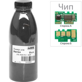 Купить Тонер+чип АНК для Xerox Phaser 3020/WC 3025 ( тонер АНК, чип АНК) бутль 45г Black (3202660) по лучшей цене