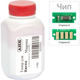 Купить Тонер+чип АНК для Xerox Phaser 6020/6022, WC 6025 ( тонер АНК, чип АНК) бутль 30г Magenta (3202501) по лучшей цене