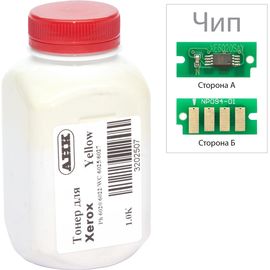 Купить Тонер+чип АНК для Xerox Phaser 6020/6022, WC 6025 ( тонер АНК, чип АНК) бутль 30г Yellow (3202502) по лучшей цене
