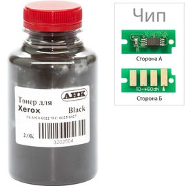 Купить Тонер+чип АНК для Xerox Phaser 6020/6022, WC 6025 ( тонер АНК, чип АНК) бутль 60г Black (3202499) по лучшей цене