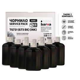 Купить Чернила Epson 673 BK специальные 10x100 мл, водорастворимые, черные Service Pack Barva (E-L800Bk-1SP) по лучшей цене