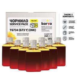 Купить Чернила Epson 673 Y специальные 10x100 мл, водорастворимые, желтые Service Pack Barva (E-L800Y-1SP) по лучшей цене