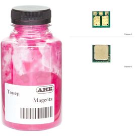 Купить Тонер+чип АНК для HP CLJ M180/181 ( тонер АНК, чип АНК) бутль 35г Magenta (1505185) по лучшей цене