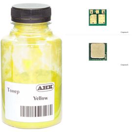 Купить Тонер+чип АНК для HP CLJ M180/181 ( тонер АНК, чип АНК) бутль 35г Yellow (1505184) по лучшей цене
