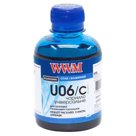 Купить Чернила WWM для Canon/HP/Lexmark 200г Cyan Водорастворимые (U06/C) универсальные по лучшей цене