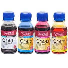 Купить Комплект чернил WWM для Canon CLI-451/CLI-470 Пигментные/Водорастворимые 4х100г BP/C/M/Y (C14SET4-2) по лучшей цене