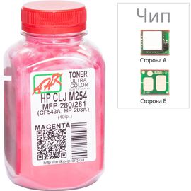 Купить Тонер+чип АНК для HP CLJ M254/MFP280/281 ( тонер АНК, чип АНК) бутль 40г Magenta (3202790) по лучшей цене