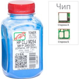 Купить Тонер+чип АНК для HP Pro CLJ M452/477 ( тонер АНК, чип АНК) бутль 60г Cyan (3202784) по лучшей цене