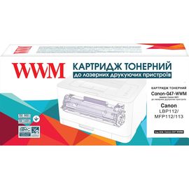 Купить Картридж тонерный WWM для Canon LBP112/MFP112/113 аналог Canon 047 Black (Canon-047-WWM) по лучшей цене