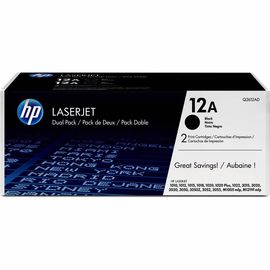 Купить Картридж тонерный HP 12A для LJ 1010/1020/1022 2x2000 копий Black (Q2612AF) двойная упаковка по лучшей цене