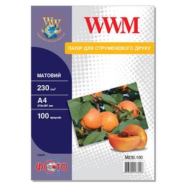 Купить Фотобумага WWM матовая 230г/м кв, A4, 100л (M230.100) по лучшей цене