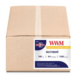 Купить Фотобумага WWM матовая 180г/м кв, A4, 1200л (M180.1200) по лучшей цене