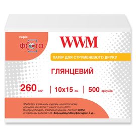 Купить Фотобумага WWM глянцевая 260г/м кв, 10см x 15см, 500л (G260N.F500/C) по лучшей цене
