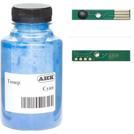 Купить Тонер+чип АНК для Xerox Phaser 6600 ( тонер АНК, чип АНК) бутль 120г Cyan (3202901) по лучшей цене