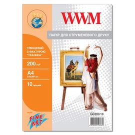 Купить Фотобумага WWM глянцевая "Ткань" 200г/м кв, A4, 10л (GC200.10) по лучшей цене