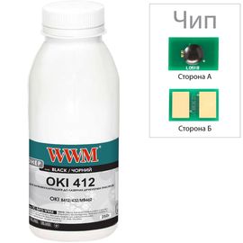 Купить Тонер+чип WWM для OKI B412/432/MB462 ( тонер WWM, чип WWM) 250г Black (TC-B412-WWM) по лучшей цене