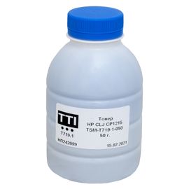 Купить Тонер HP CLJ CP1215 флакон, 50 г, голубой TTI (TSM-T719-1-050) по лучшей цене