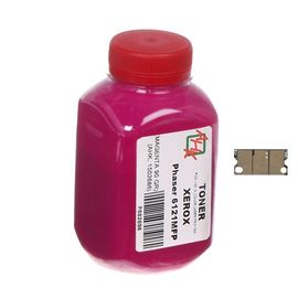 Купить Тонер+чип АНК для Xerox Phaser 6121MFP ( тонер АНК, чип АНК) бутль 90г Magenta (1502687) по лучшей цене