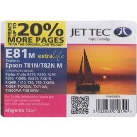 Купить Картридж JetTec для Epson Stylus Photo R270/T50/TX650 аналог C13T08234A10/C13T11234A10 Magenta (110E008203) повышенной емкости по лучшей цене