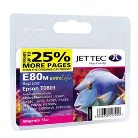 Купить Картридж JetTec для Epson Stylus Photo P50/PX660/PX720WD аналог C13T08034010 Magenta (110E008003) повышенной емкости по лучшей цене