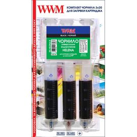 Купить Заправочный набор WWM HELENA для HP (3 x 20мл) Водорастворимые Black (IR3.HELENA/B) по лучшей цене