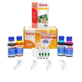 Купить Набор перезаправляемых картриджей WWM для Epson Stylus SX125/SX130/SX235W/SX435W (RC.T128N) по лучшей цене