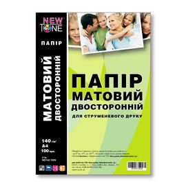 Купить Фотобумага NewTone матовая двухсторонняя 140г/м кв, A4, 100л (MD140.100N) по лучшей цене
