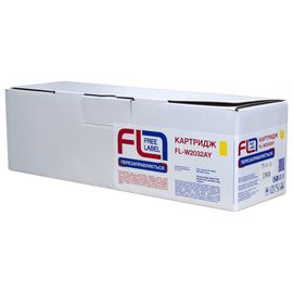 Купить Картридж совместимый HP 415A (W2032A) желтый, версия без чипа Free Label (FL-W2032AY) по лучшей цене
