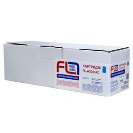 Купить Картридж совместимый HP 415A (W2031A) голубой, версия без чипа Free Label (FL-W2031AC) по лучшей цене