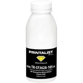 Купить Тонер PRINTALIST для HP Enterprise M552/M553, Canon 040 бутль 105г Yellow (TR-CF362A-105-PL) по лучшей цене