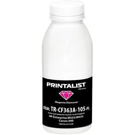 Купить Тонер PRINTALIST для HP Enterprise M552/M553, Canon 040 бутль 105г Magenta (TR-CF363A-105-PL) по лучшей цене