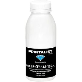 Купить Тонер PRINTALIST для HP Enterprise M552/M553, Canon 040 бутль 105г Cyan (TR-CF361A-105-PL) по лучшей цене