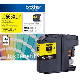 Купить Картридж Brother для MFC-J2310 Yellow (LC565XLY) по лучшей цене