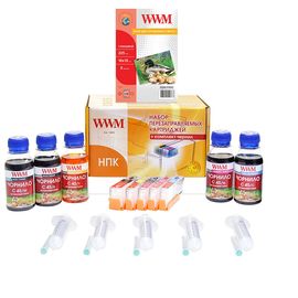 Купить Набор перезаправляемых картриджей WWM для Canon Pixma MG5440/MG5540/MG6440 (RC.CLI-451) c чипами по лучшей цене