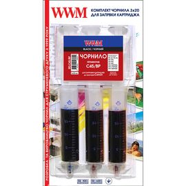 Купить Заправочный набор WWM для Canon PG-440/PG-445/PG-46/PG-84 (3шт x 20мл) Пигментные Black (IR3.C45/BP) по лучшей цене