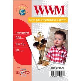 Купить Фотобумага WWM глянцевая 225г/м кв, 10см x 15см, 10л (G225.F10/C) по лучшей цене