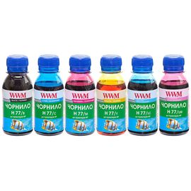 Купить Комплект чернил WWM для HP №177/85 Водорастворимые 6х100г B/C/M/Y/LC/LM (H77SET-6) по лучшей цене