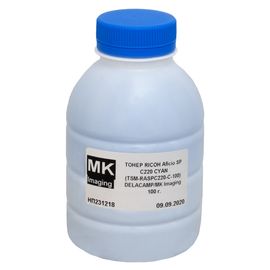 Купить Тонер Ricoh Aficio SP C220 флакон, 100 г, голубой Delacamp/MK Imaging (TSM-RASPC220-C100) по лучшей цене