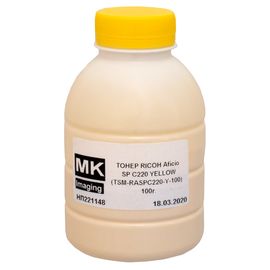 Купить Тонер Ricoh Aficio SP C220 флакон, 100 г, желтый Delacamp/MK Imaging (TSM-RASPC220-Y-100) по лучшей цене