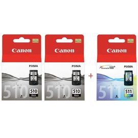 Купить Комплект струйных картриджей Canon для Pixma MP230/MP250/MP270 PG-510/CL-511 Black2/Color (Set510BBC) Multipack по лучшей цене