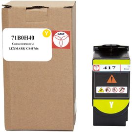 Купить Картридж тонерный BASF для Lexmark CS417dn аналог 71B0H40 Yellow (BASF-KT-71B0H40) по лучшей цене