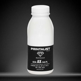 Купить Тонер PRINTALIST для HP LJ 1100/5L/6L бутль 140г Black (AX-140-PL) по лучшей цене