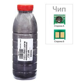 Купить Тонер+чип АНК для HP CLJ CP2025/CM2320 ( тонер АНК, чип АНК) бутль 100г Black (1501234) по лучшей цене