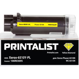 Купить Туба с тонером PRINTALIST для Xerox Phaser 6510N, WC 6515N аналог 106R03695 Yellow (Xerox-6510Y-PL) по лучшей цене