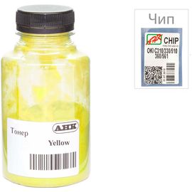 Купить Тонер+чип АНК для OKI C310/330/510 ( тонер АНК, чип АНК) бутль 80г Yellow (1505440) ULTRA COLOR по лучшей цене