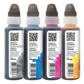 Купить Комплект чернил HP GT53/GT52 специальные 4x100 мл, флакон OneKey (1K), B/C/M/Y Barva (HGT53-1K-MP) по лучшей цене