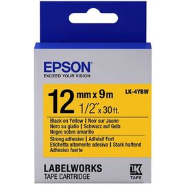 Купить Картридж с лентой Epson для для LW-300/400/400VP/700 Strng adh Black/Yellow 12mm x 9m (C53S654014) по лучшей цене