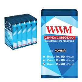 Купить Лента КОМПЛЕКТ 5шт WWM 13мм х 16м (12,7мм x 16м) STD кольцо Black (R13.16S5) по лучшей цене